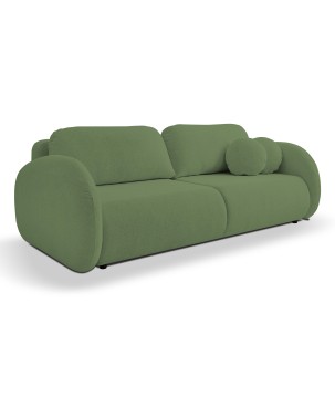 Sofa LOOP z funkcja spania i pojemnikiem ZIELONY RAVEN 77