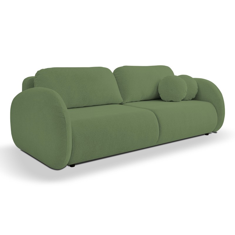 Sofa LOOP z funkcja spania i pojemnikiem ZIELONY RAVEN 77