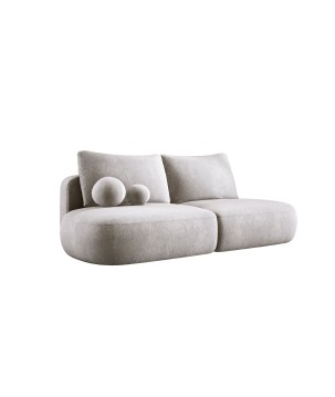 Sofa BABU z funkcja spania i pojemnikiem JASNO SZARY APHRODITE 04