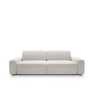 Sofa BOULI z funkcja spania i pojemnikiem BEŻOWY RAVEN 21