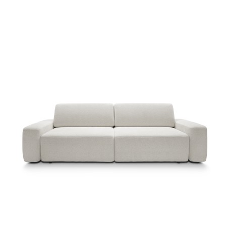 Sofa BOULI z funkcja spania i pojemnikiem BEŻOWY RAVEN 21