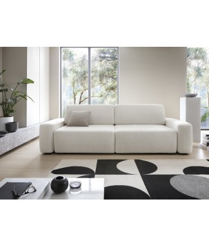 Sofa BOULI z funkcja spania i pojemnikiem BEŻOWY RAVEN 21