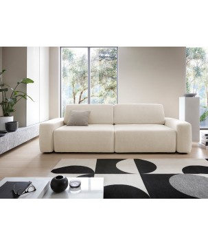 Sofa BOULI z funkcja spania i pojemnikiem PIASKOWY RAVEN 28