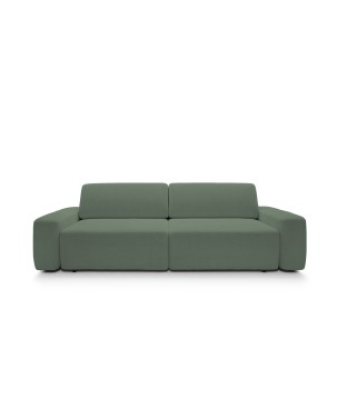 Sofa BOULI z funkcja spania i pojemnikiem ZIELONY RAVEN 77