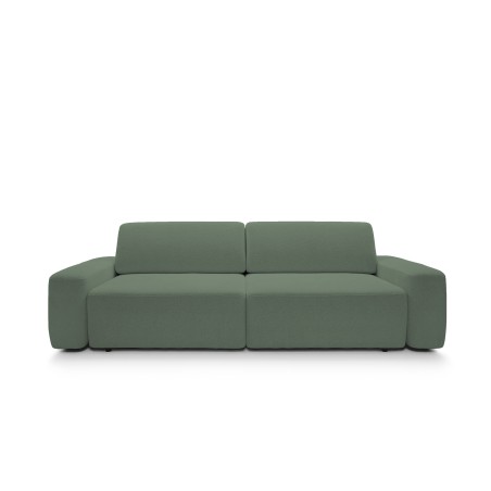 Sofa BOULI z funkcja spania i pojemnikiem ZIELONY RAVEN 77