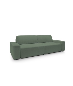 Sofa BOULI z funkcja spania i pojemnikiem ZIELONY RAVEN 77