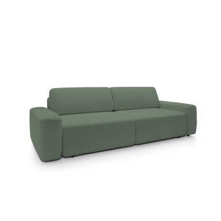 Sofa BOULI z funkcja spania i pojemnikiem ZIELONY RAVEN 77