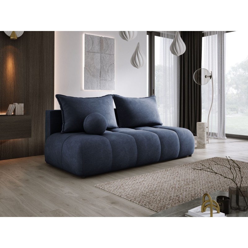 Sofa COCO z funkcja spania i pojemnikiem CIEMNO NIEBIESKI CLOUD 79