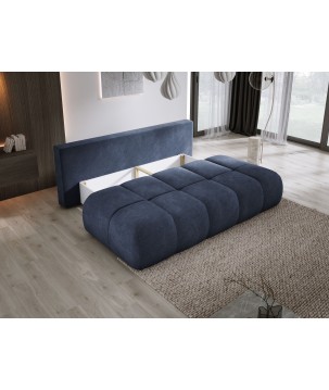 Sofa COCO z funkcja spania i pojemnikiem CIEMNO NIEBIESKI CLOUD 79
