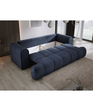 Sofa COCO z funkcja spania i pojemnikiem CIEMNO NIEBIESKI CLOUD 79