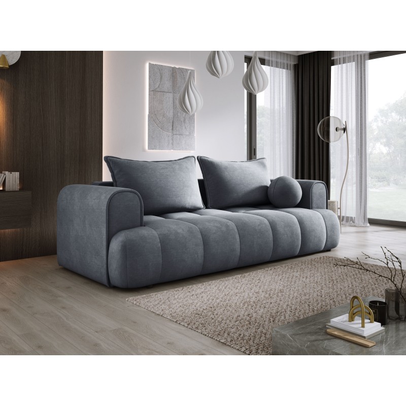 Sofa COCO z funkcja spania i pojemnikiem CIEMNY SZARY CLOUD 91