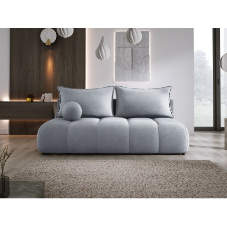 Sofa COCO z funkcja spania i pojemnikiem JASNY SZARY CLOUD 82