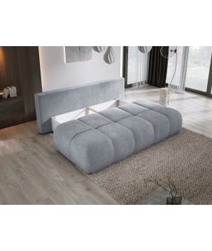 Sofa COCO z funkcja spania i pojemnikiem JASNY SZARY CLOUD 82