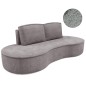 Sofa MOLLY z funkcja spania i pojemnikiem SZARY JEDWAB ABRIAMO 07