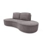 Sofa MOLLY z funkcja spania i pojemnikiem SZARY JEDWAB ABRIAMO 07