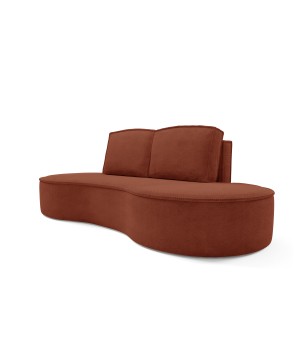 Sofa MOLLY z funkcja spania i pojemnikiem BRĄZOWY CURIO 55