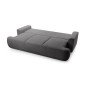 Sofa VELO z funkcja spania i pojemnikiem CIEMNY SZARY CORAL 80