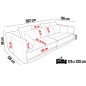 Sofa TIGA z funkcja spania Elektryczny System rozkładania CLOUD 39 WERSAL
