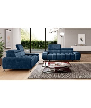 Sofa PALLADIO 2 osobowa z regulowanymi zagłówkami MONOLITH 77 WERSAL