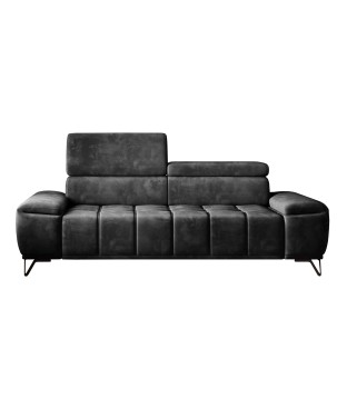 Sofa PALLADIO 2 osobowa z regulowanymi zagłówkami MONOLITH 97 WERSAL