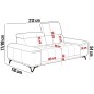 Sofa PALLADIO 3 osobowa z regulowanymi zagłówkami MONOLITH 69 WERSAL