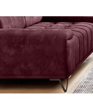 Sofa PALLADIO 3 osobowa z regulowanymi zagłówkami MONOLITH 69 WERSAL