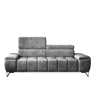 Sofa PALLADIO 3 osobowa z regulowanymi zagłówkami MONOLITH 85 WERSAL
