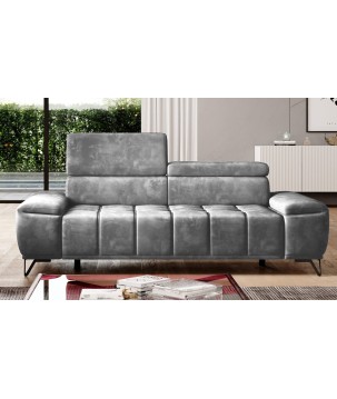 Sofa PALLADIO 3 osobowa z regulowanymi zagłówkami MONOLITH 85 WERSAL