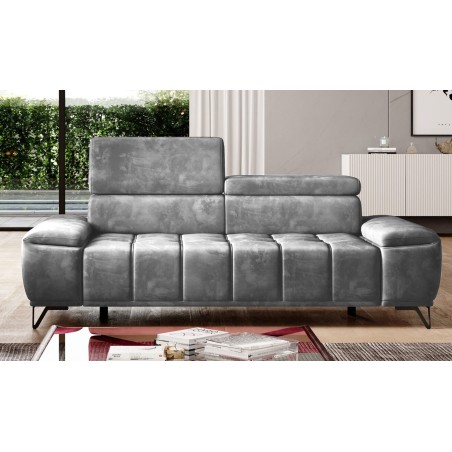 Sofa PALLADIO 3 osobowa z regulowanymi zagłówkami MONOLITH 85 WERSAL