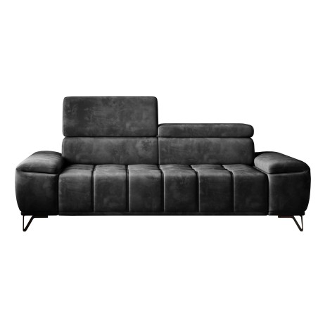 Sofa PALLADIO 3 osobowa z regulowanymi zagłówkami MONOLITH 97 WERSAL