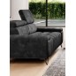 Sofa PALLADIO 3 osobowa z regulowanymi zagłówkami MONOLITH 97 WERSAL