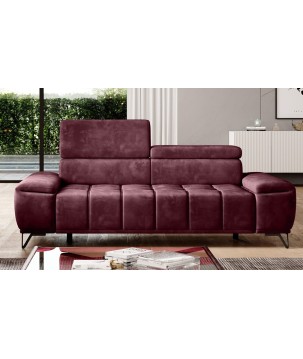 Sofa PALLADIO 2 osobowa z elektrycznym systemem rozkładania siedziska regulowane zagłówki MONOLITH 69 WERSAL
