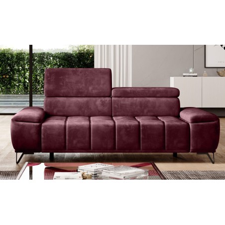 Sofa PALLADIO 2 osobowa z elektrycznym systemem rozkładania siedziska regulowane zagłówki MONOLITH 69 WERSAL