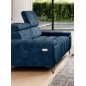 Sofa PALLADIO 2 osobowa z elektrycznym systemem rozkładania siedziska regulowane zagłówki MONOLITH 77 WERSAL
