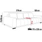 Sofa MOTTA funkcja spania System rozkładania DL KANSAS 14 WERSAL