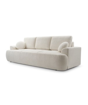 Sofa VELO z funkcja spania i pojemnikiem BIAŁY CORAL 65