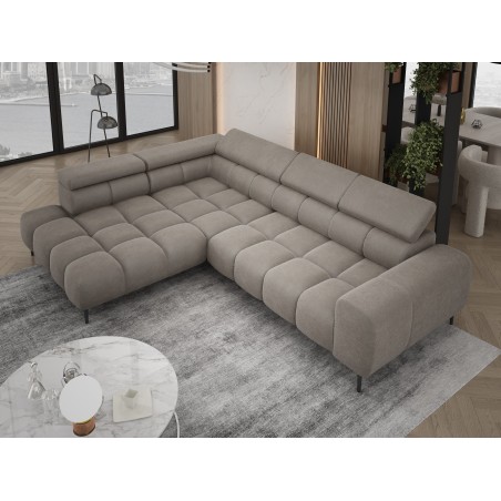 Narożnik PLAZA L wolnostojący Prawostronny w tkaninie Promocyjnej CLOUD 03 WERSAL