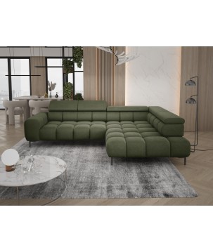 Narożnik PLAZA L wolnostojący Prawostronny w tkaninie Promocyjnej CLOUD 82 WERSAL