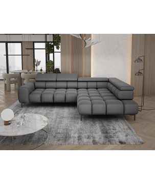 Narożnik PLAZA L wolnostojący Prawostronny w tkaninie Promocyjnej CLOUD 03 WERSAL