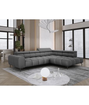 Narożnik PLAZA L wolnostojący Prawostronny w tkaninie Promocyjnej CLOUD 03 WERSAL
