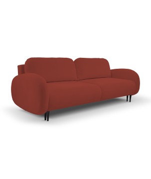 Sofa SOFT z funkcja spania i pojemnikiem CZERWONY RUN AGAIN 55