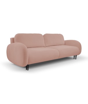 Sofa SOFT z funkcja spania i pojemnikiem PUDROWY RÓŻ RUN AGAIN 61