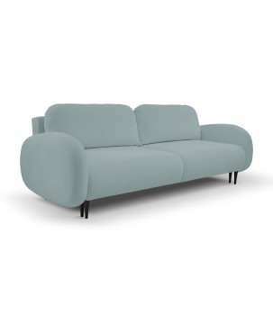 Sofa SOFT z funkcja spania i pojemnikiem TURKUSOWY RUN AGAIN 72