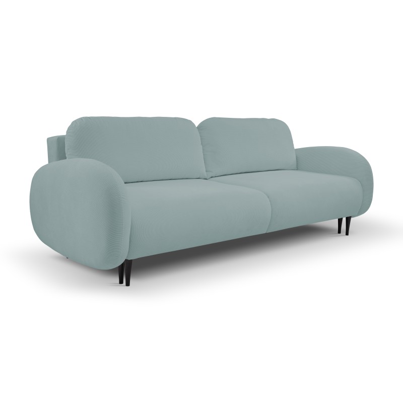 Sofa SOFT z funkcja spania i pojemnikiem TURKUSOWY RUN AGAIN 72
