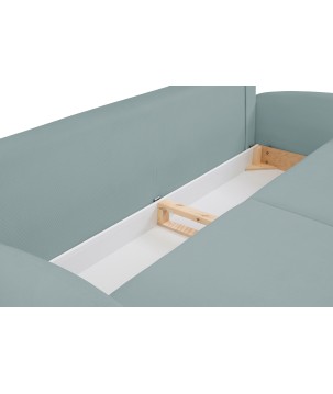 Sofa SOFT z funkcja spania i pojemnikiem TURKUSOWY RUN AGAIN 72