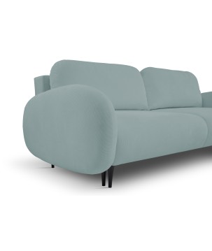 Sofa SOFT z funkcja spania i pojemnikiem TURKUSOWY RUN AGAIN 72