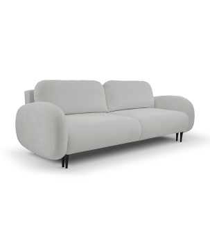 Sofa SOFT z funkcja spania i pojemnikiem JASNY SZARY RUN AGAIN 80