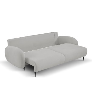 Sofa SOFT z funkcja spania i pojemnikiem JASNY SZARY RUN AGAIN 80