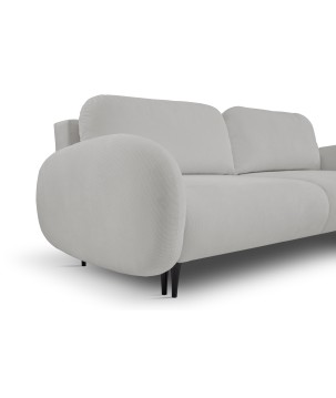 Sofa SOFT z funkcja spania i pojemnikiem JASNY SZARY RUN AGAIN 80