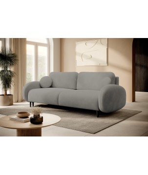 Sofa SOFT z funkcja spania i pojemnikiem SZARY RUN AGAIN 85